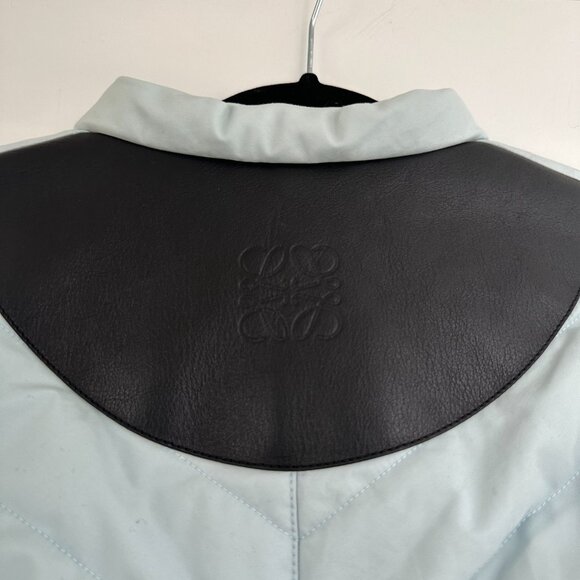 Loewe Bomber Jacket Quilted Color-block Balloon Sleeves w/ Detachable Wrap Scarf - Picture 10 of 15